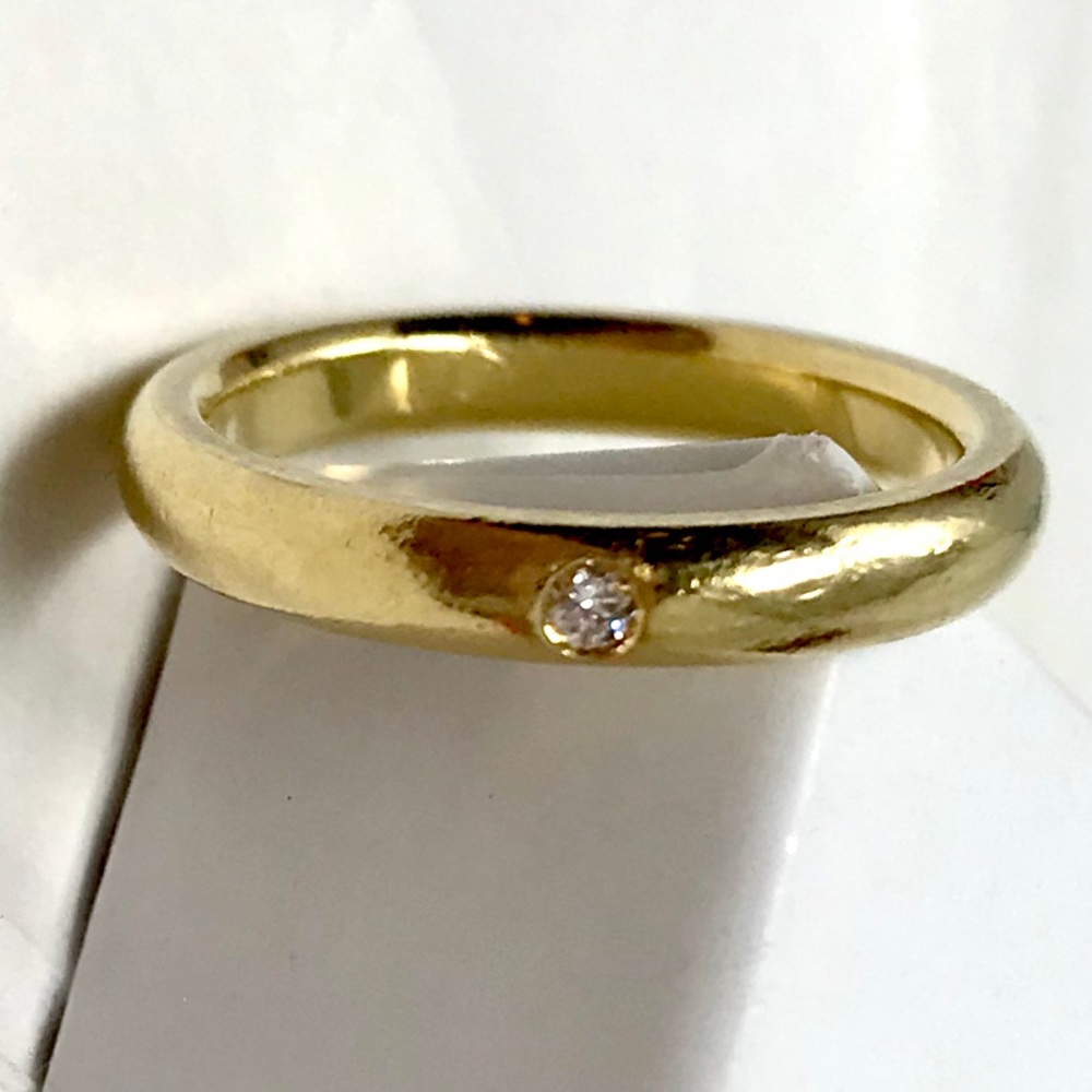 18k Gold and Diamond Tiffany & Co Stacking Ring by Peretti